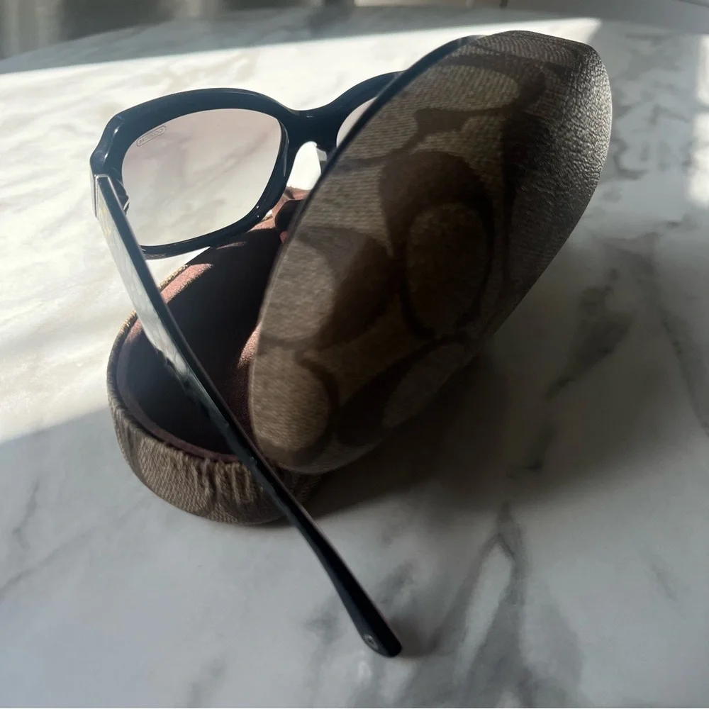 Coach Black Sunglasses with Signature Case
